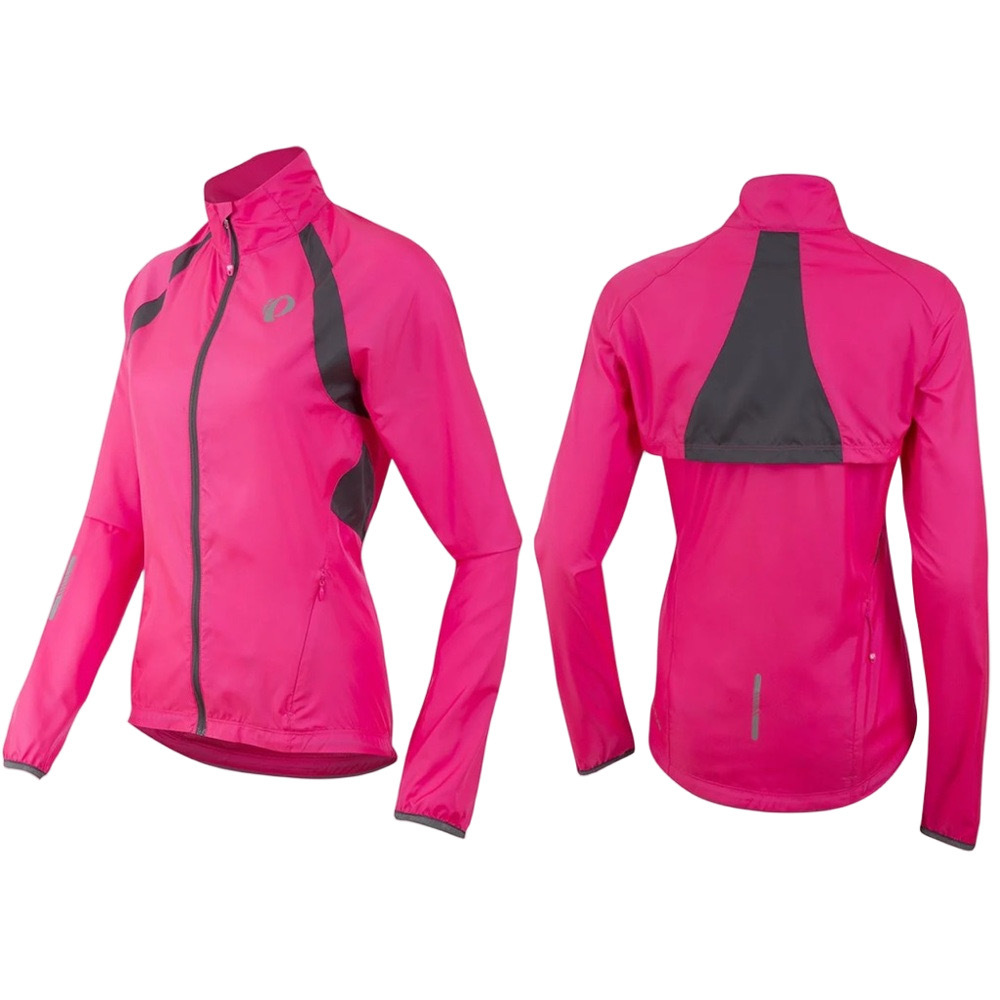 Pearl Izumi Women’s Hot Pink Cycling Jacket with Dark Gray Panels